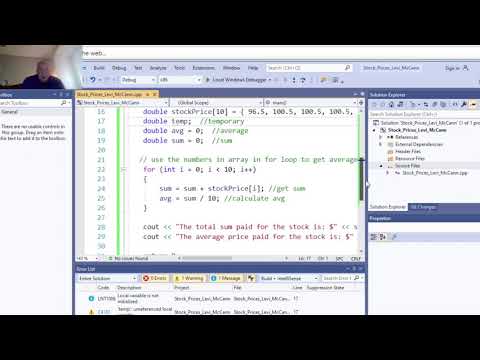 7 Stock Price Average Arrays C++