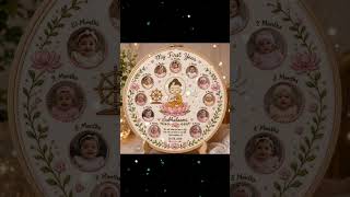 “12 Month Baby Memory Hoop Art 🧵💕