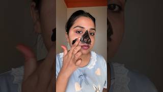 Glamveda charcoal peel off mask | Is it worth trying 🤔 #skincareroutine #peeling #blackheadremoval