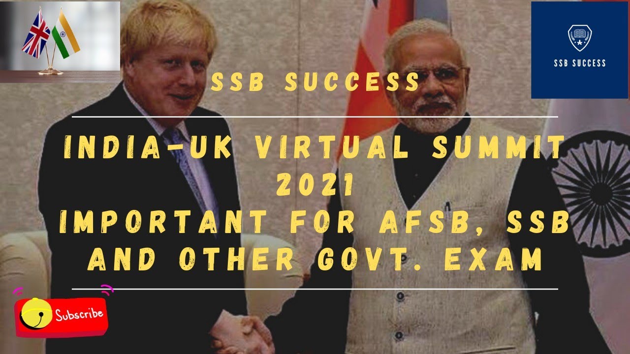 INDIA-UK  VIRTUAL SUMMIT 2021 |INTERNATIONAL RELATIONS SSB| GD LECTURETTE GTO