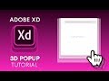 3D Popup Animation in Adobe XD | Auto Animate | Design Weekly