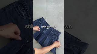 Turn Your Skinny Jeans Into a Viral Denim Skirt 👖✨