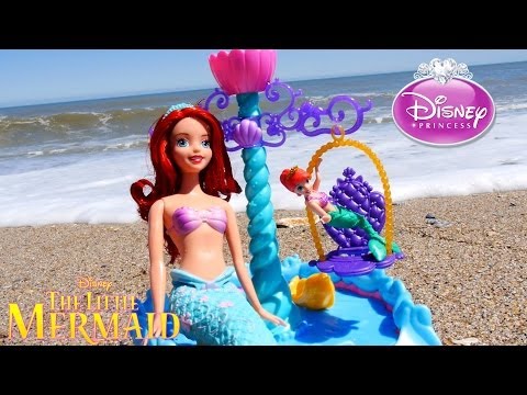 Disney Princess Ariel's Floating Fountain Playset Color Change Mermaid Ariel Beauty Bath Barbie Doll