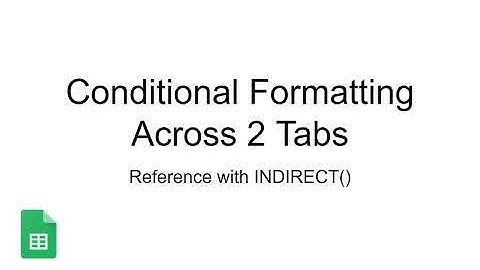 Conditional Formatting Across 2 Sheets