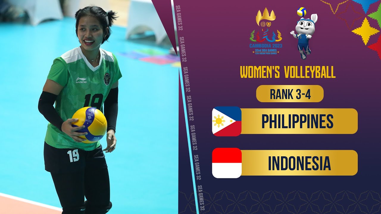 Philippines Indonesia Rank 34 Women's Volleyball SEA Games 32