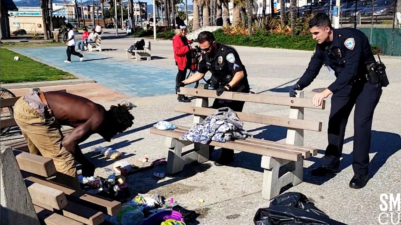  Muscle Beach Trashed by a Homeless Encampment
