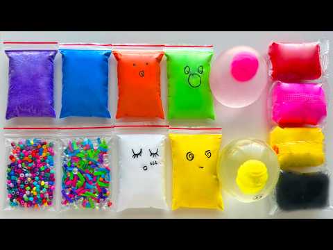 Super Relaxing Slime Making with Bags Squishy and Clay