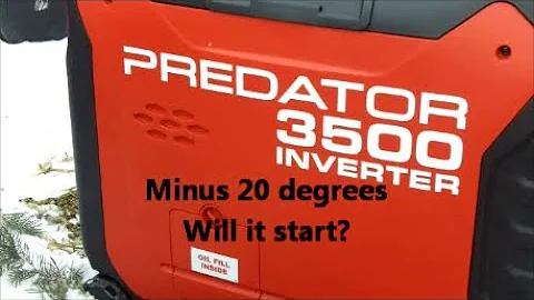 Minus 20 Degrees - Predator 3500 Inverter - Predator 3500 Generator Cold Start - Will it Start?