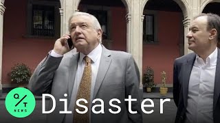 Metican President López Obrador Addresses Public After 7.5 Earthquake Strikes Oaxaca