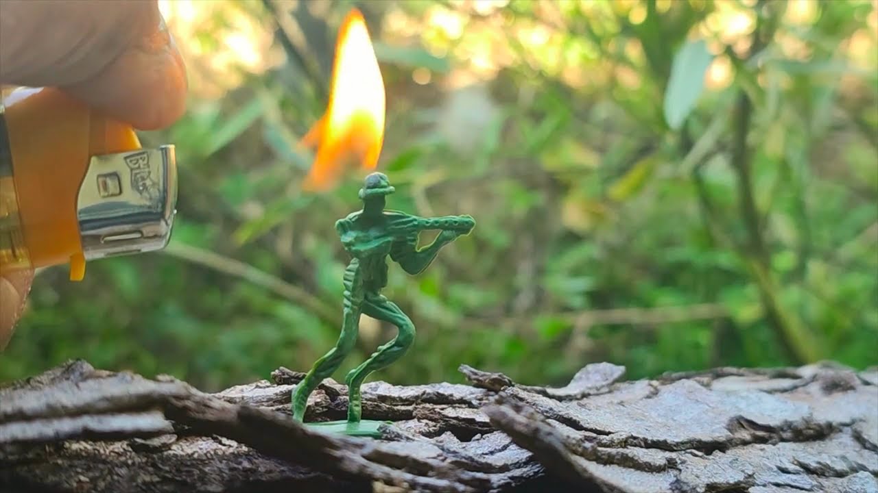 Toy Plastic Soldier Melting 🔥🔥🔥 | Satisfying | Fire! Fire! #9