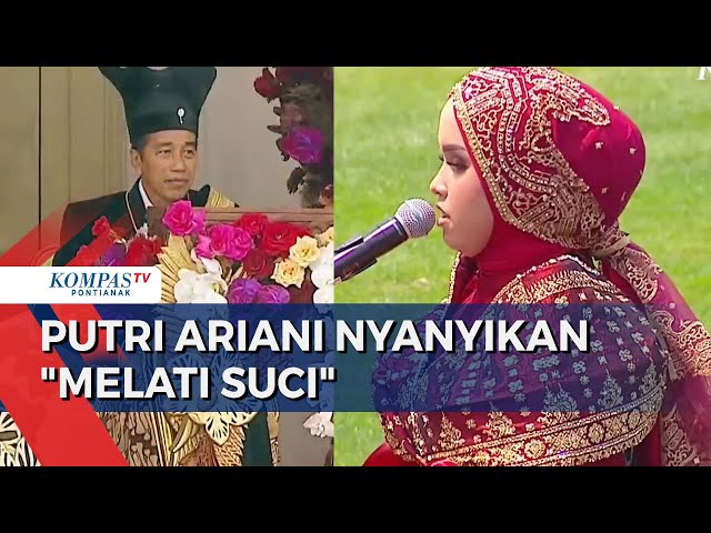 Indahnya Suara Putri Ariani Nyanyikan Melati Suci Karya Guruh Soekarnoputra di HUT Ke-78 RI class=