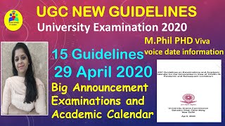 Ugc big update 2020 regarding university exams guidelines for latest
news please visit the official site of :....