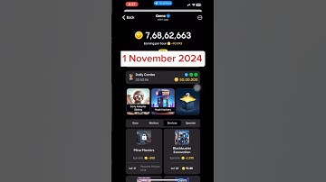 Gemz Daily Combo Today 1 November Daily Combo Today #gemz #combo #airdrop