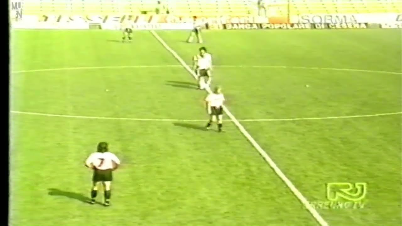 02-Cesena-Palermo 2-1 serie B 1991-92-Amarildo (rigore sbagliato), gol Lunerti da Poggi su ErreUnoTV
