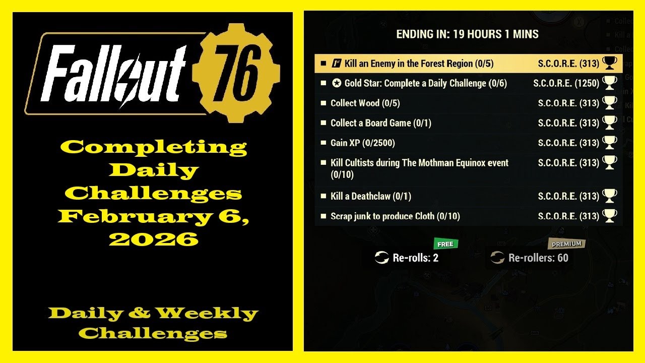 Completing Daily Challenges For February 6, 2026 - Fallout 76 Daily ...
