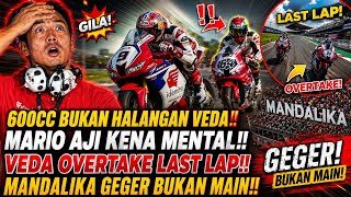 BOTH ON 600CC BIKES‼️ VEDA EGA OVERTAKES MARIO AJI ON THE LAST LAP AT MANDALIKA! 😱