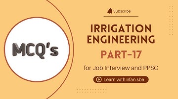 Essential Irrigation Engineering Q&A | Job Interview Question | Part-17 #education #engineering