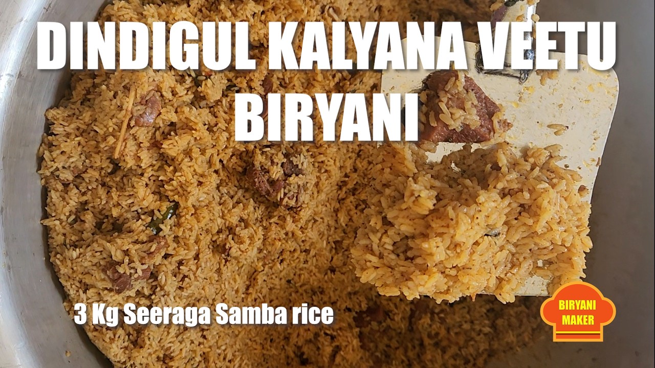 Dindigul Kalyana Veetu Biryani making | திண்டுக்கல் கல்யாண வீட்டு பிரியாணி | 3Kg Seeraga Samba rice