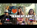 Pretty russian and european girls singing tagalog song ikaw at ako together with filipino guy