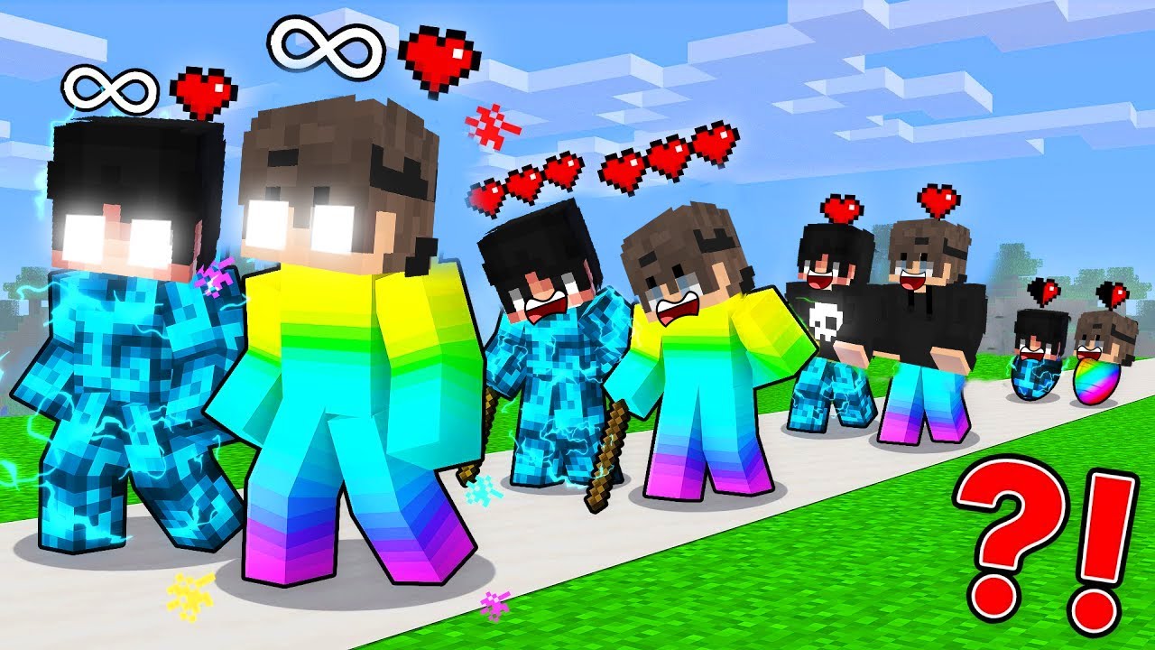 ماين كرافت ولكن كلما اتقدم بالعمر اتطور و اصير خارق ؟!