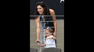 Rafael Nadal’ son Rafa Junior is too cute with his mini racket in Brisbane 2024 😍 #nadal #baby