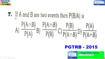 #pgtrbmaths#Question7#probabilityandstatistics#tntrbmaths#ugtrbmaths#TNSETMATHS#TNSETexam#CSIRMATHS