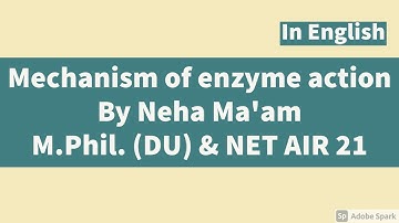 Mechanism of the enzyme action (In English) | CSIR NET Life Sciences | Biochemistry