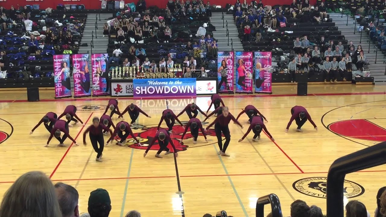 Pius XI Poms at the Badgerette State competition -kick line routine ...