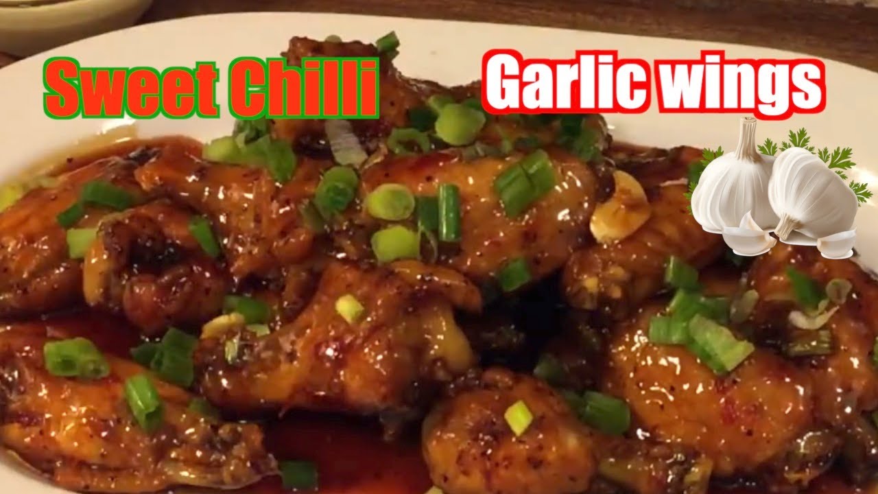 FINGER LICKING How To make Sticky Sweet Chili Garlic Wings YouTube