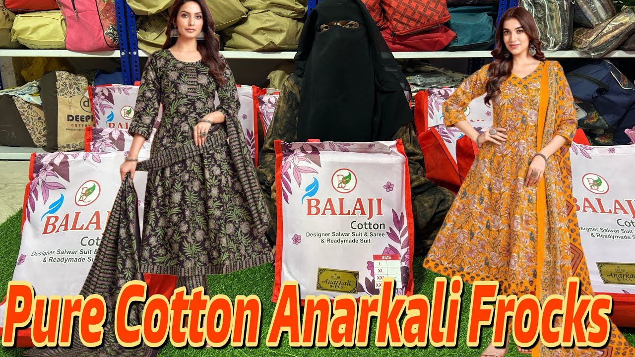 Balaji Anarkali Frocks New Volume | Pure Cotton Anarkali Frocks Wholesale in Hyderabad #frocks 