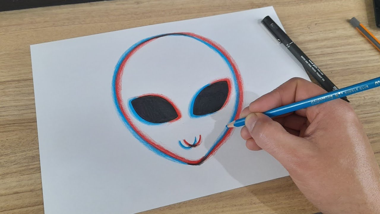 Como desenhar um ALIEN passo a passo 