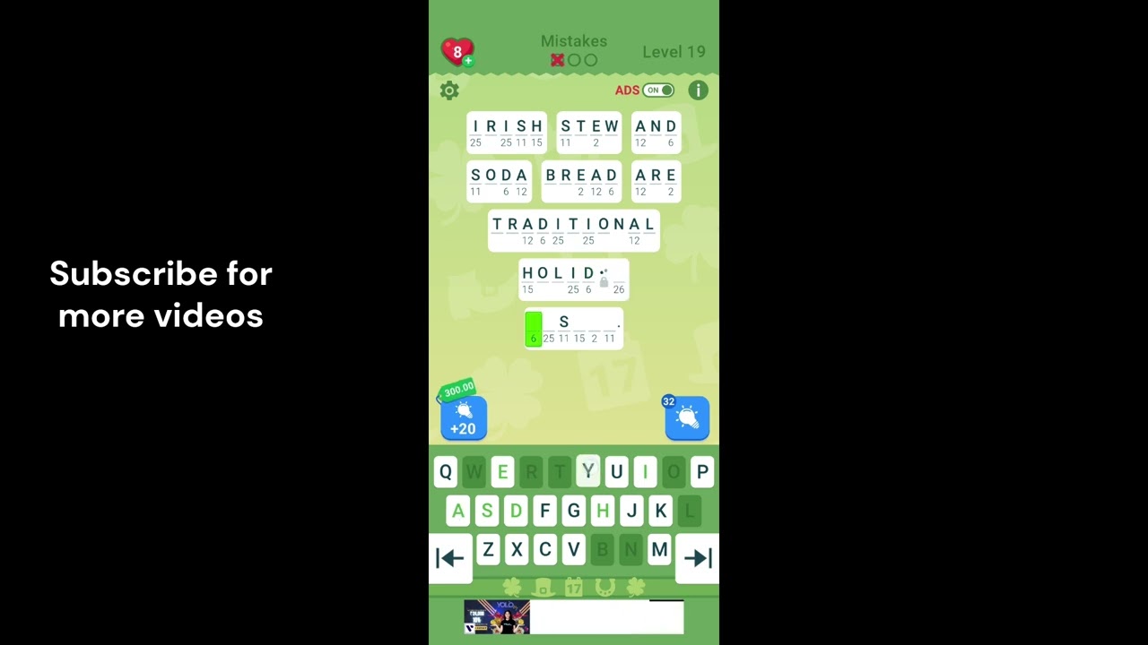 Cryptogram Saint Patricks day Chapter 2 Level 19 | Cryptogram Saint Patricks day Event Answers