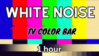 White noise in colour bar screen | TV colour bar sounds white noise effect.