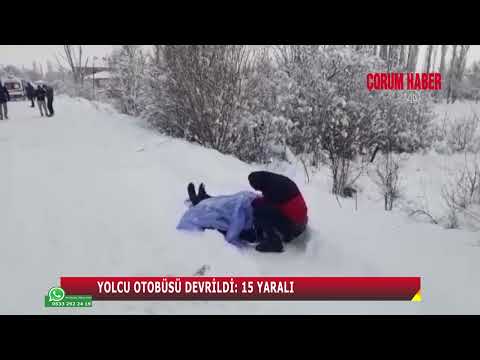 ÇORUM'DA YOLCU OTOBÜSÜ