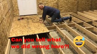 OSB Subfloor Install Mistake (Subfloor Install Time lapse)
