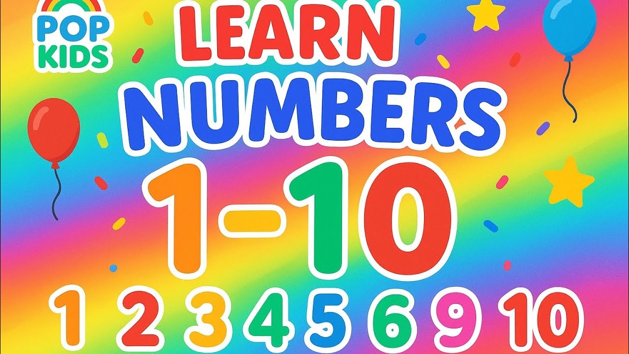 Learn Numbers 1 to 10 for Toddlers | Educational Video | Pop Kids Education