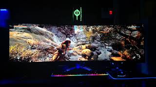 Horizon zero dawn on Titan Army 49" super ultra wide gaming monitor (C49SH) /32:9/3860 x 1080/144hz