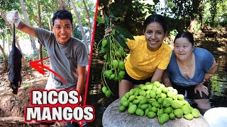 PREPARAMOS RICOS MANGOS EN EL RIO  MIRA LO QUE ENCONTRAMOS