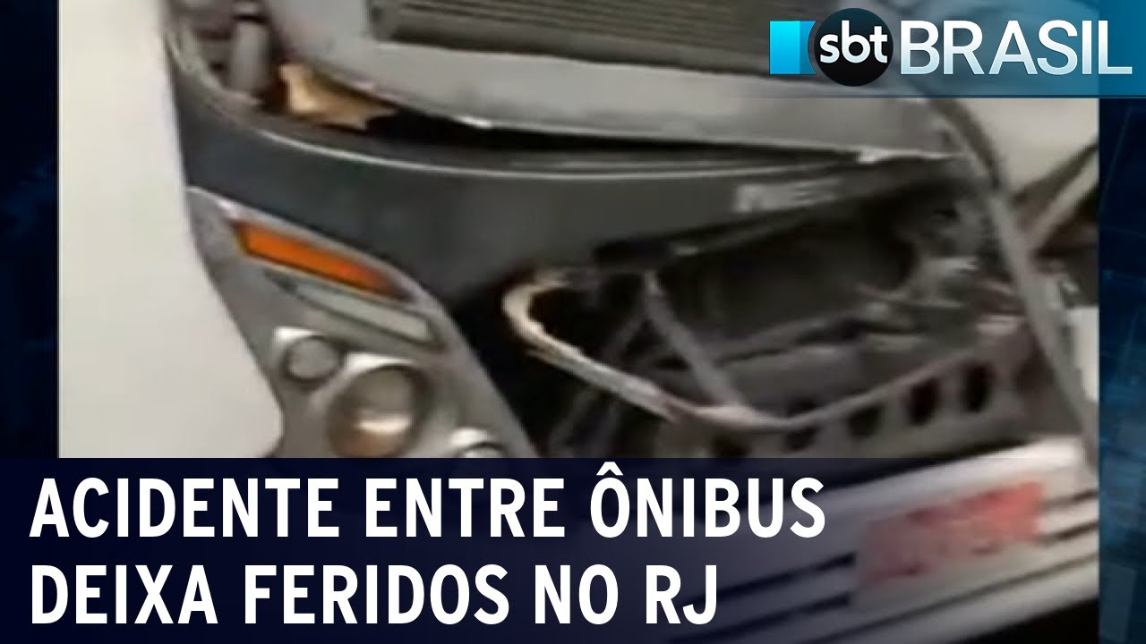 Acidente envolvendo dois ônibus deixa 13 feridos no Rio de Janeiro | SBT Brasil (04/06/22)