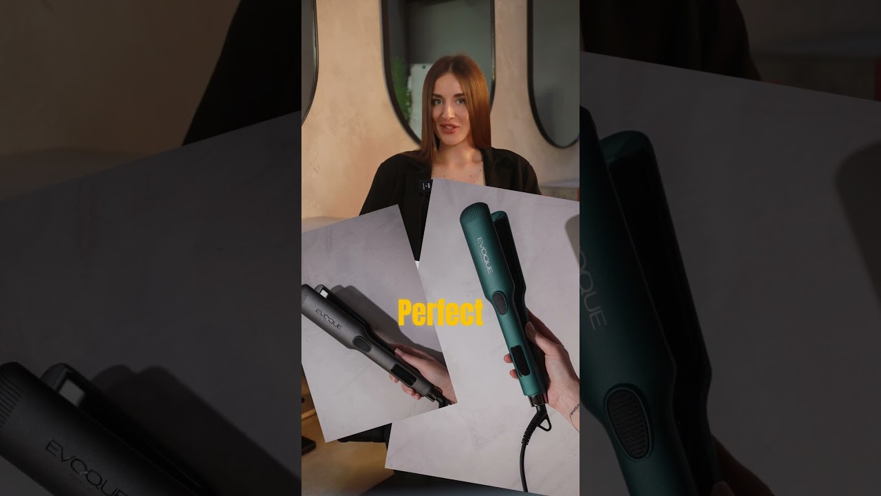 Hair Straightener with Wide Titanium Plates!