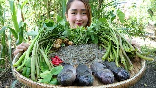 Yummy Climbing Perch Fish Sour Soup Cooking River Shrimp Recipe - Climbing Perch - Cooking With Sros видео Варка