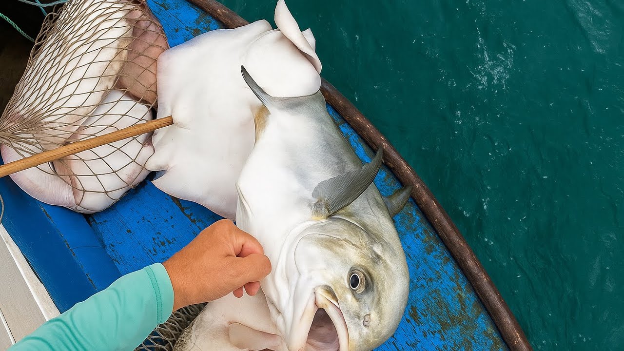 ESPINHEL PUXADO , O VERDE INTENSO DO OCEANO , A BELEZA E A FORÇA DA PESCARIA EM ALTO MAR 🔥