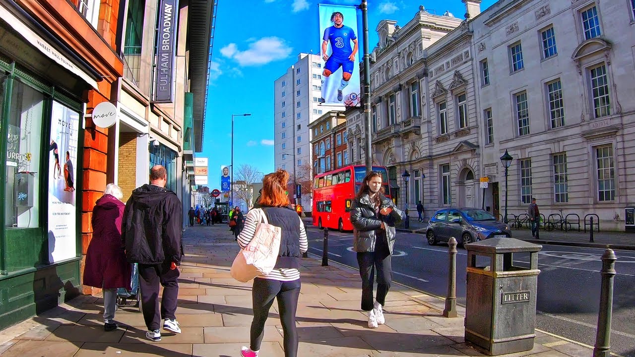 Walking along Fulham Road in West London YouTube