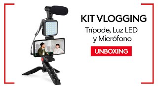 Kit Streaming Blog Trípode Luz Led Iluminador Micrófono