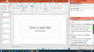 JA PPT L2 5 Adding footer date slide numbet