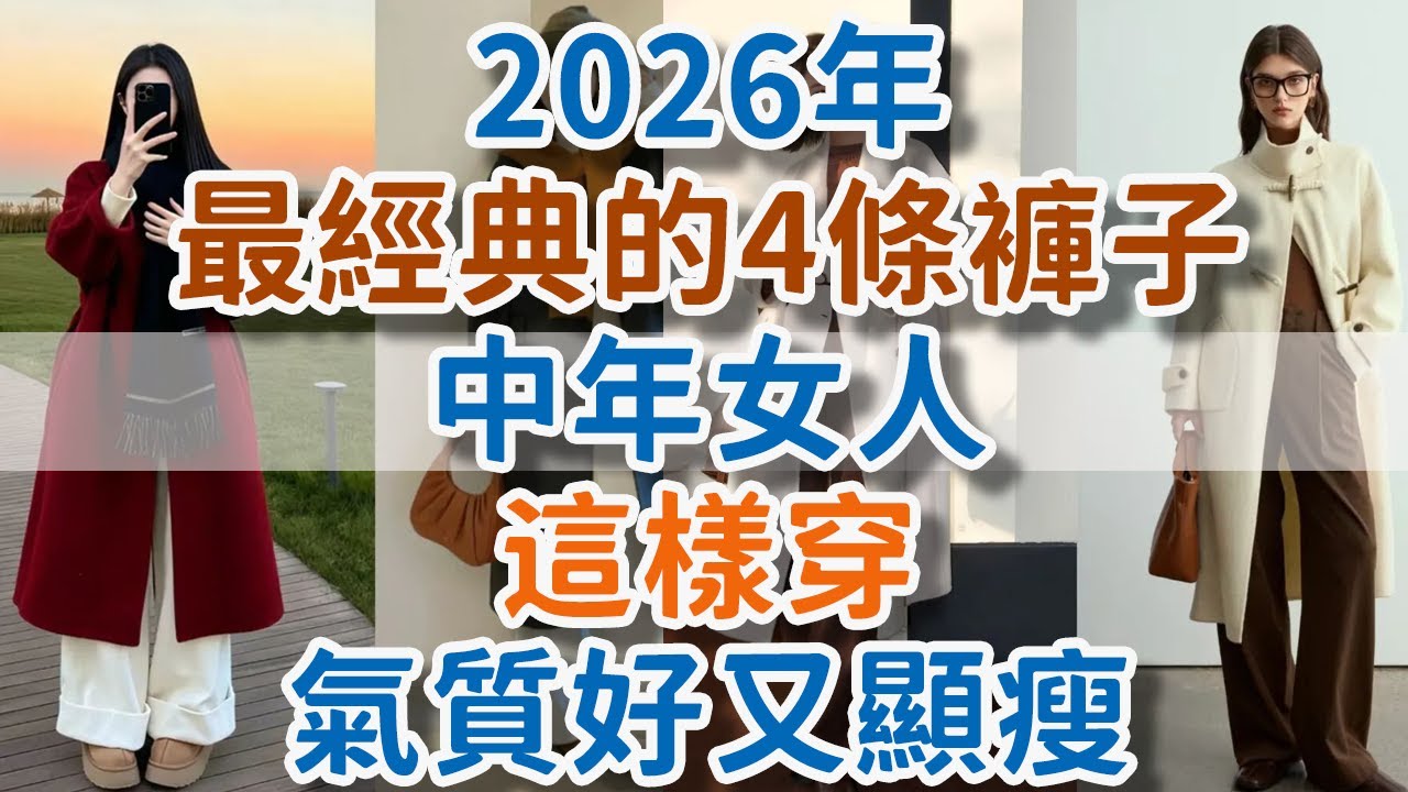 2026年，最經典的4條褲子，中年女人這樣穿，氣質好又顯瘦。