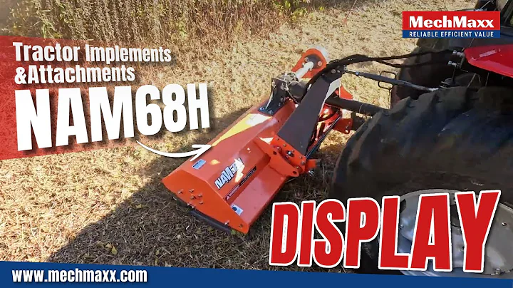 Demonstration of 68'' PTO Flail Mower with Hydraulic Side Shift 3 Point 30-60hp  NAM68H