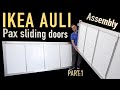 Ikea AULI sliding door frame assembly for Ikea Pax wardrobes Part 1