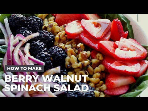 Berry Walnut Spinach Salad with Maple Vinaigrette Recipe