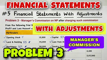 #5 Financial Statements with Adjustments - Problem 3  - Class 11 - By Saheb Academy